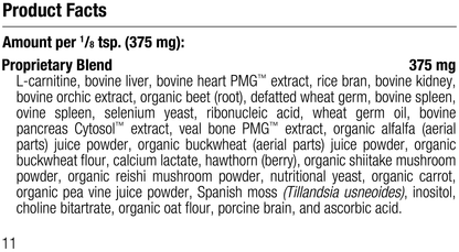 Canine Cardiac Support, 25 g, Rev 10 Supplement Facts